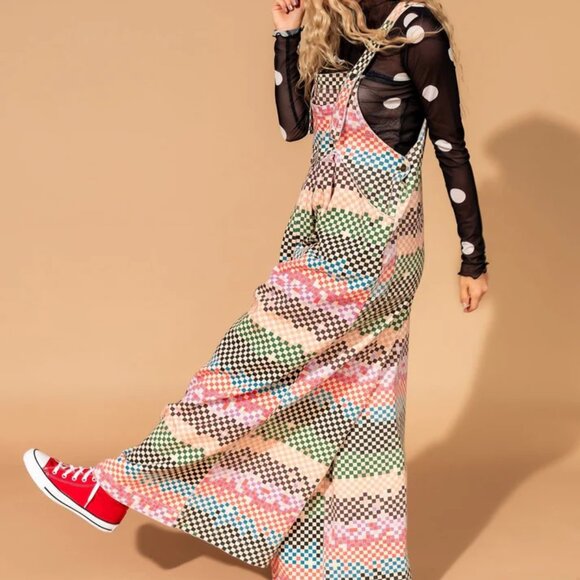 Dressed in LALA Multicolor Women Jeans Overalls - Picture 2 of 3